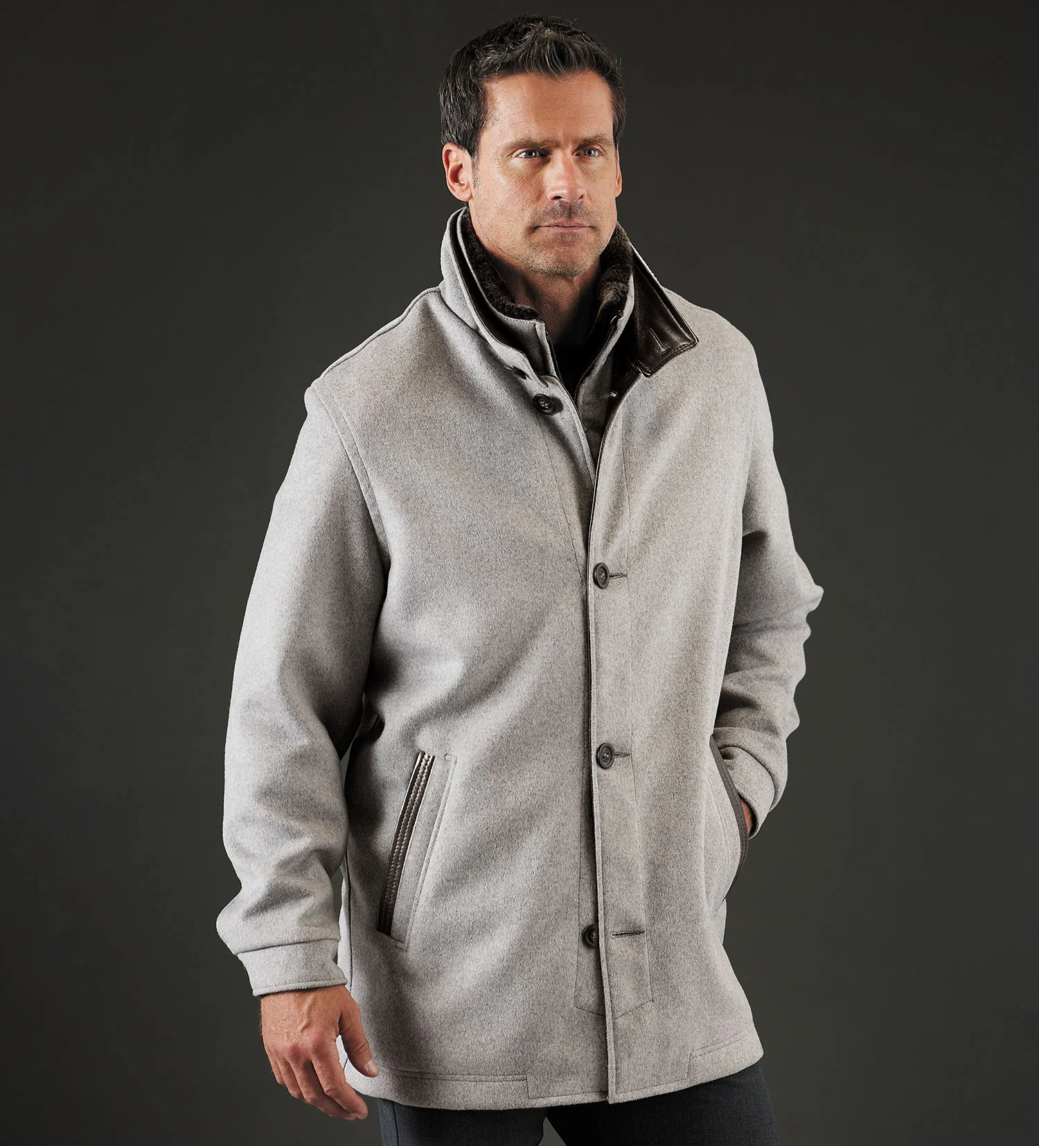 Remy Three-Quarter Length Wool-Cashmere Coat - Image 4