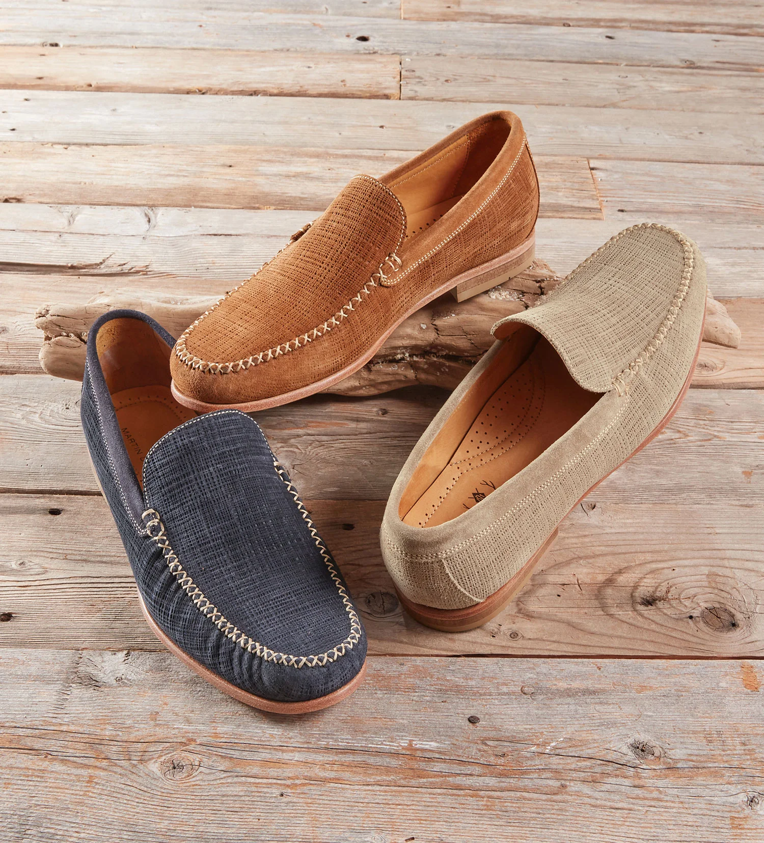 Martin Dingman Country Club Venetian Slip-Ons - Stone - Image 2
