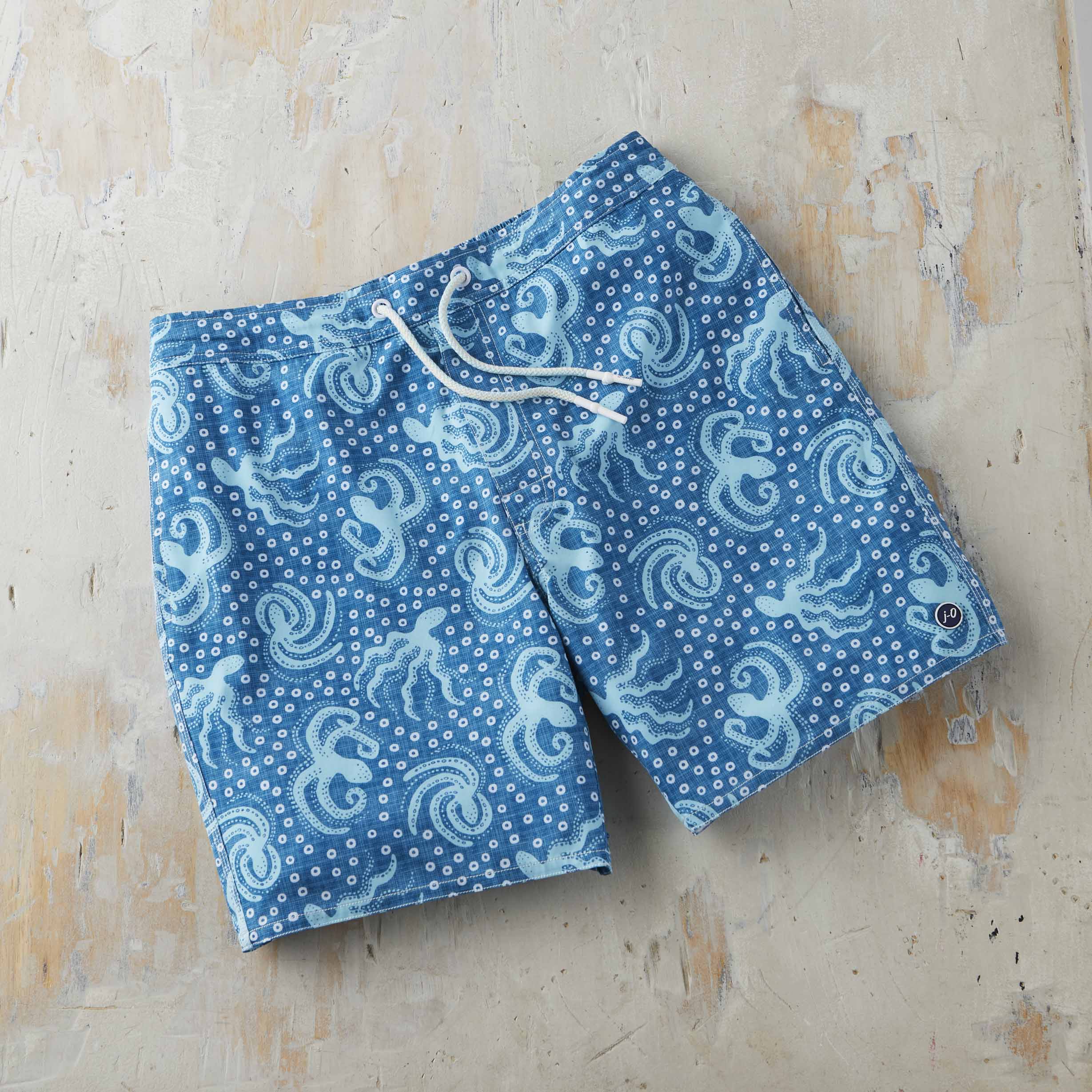 Johnnie-O Big Blue Octopus Swim Trunks