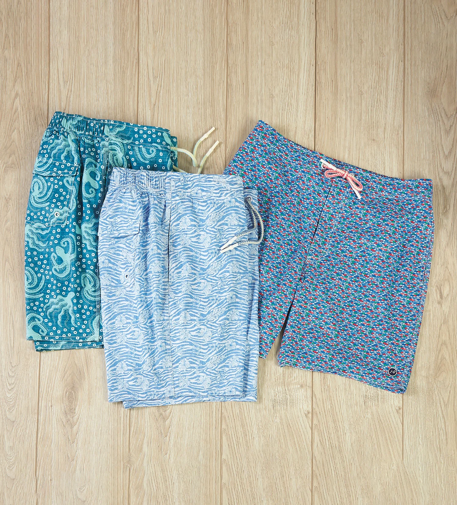 Johnnie-O Big Blue Octopus Swim Trunks - Image 2