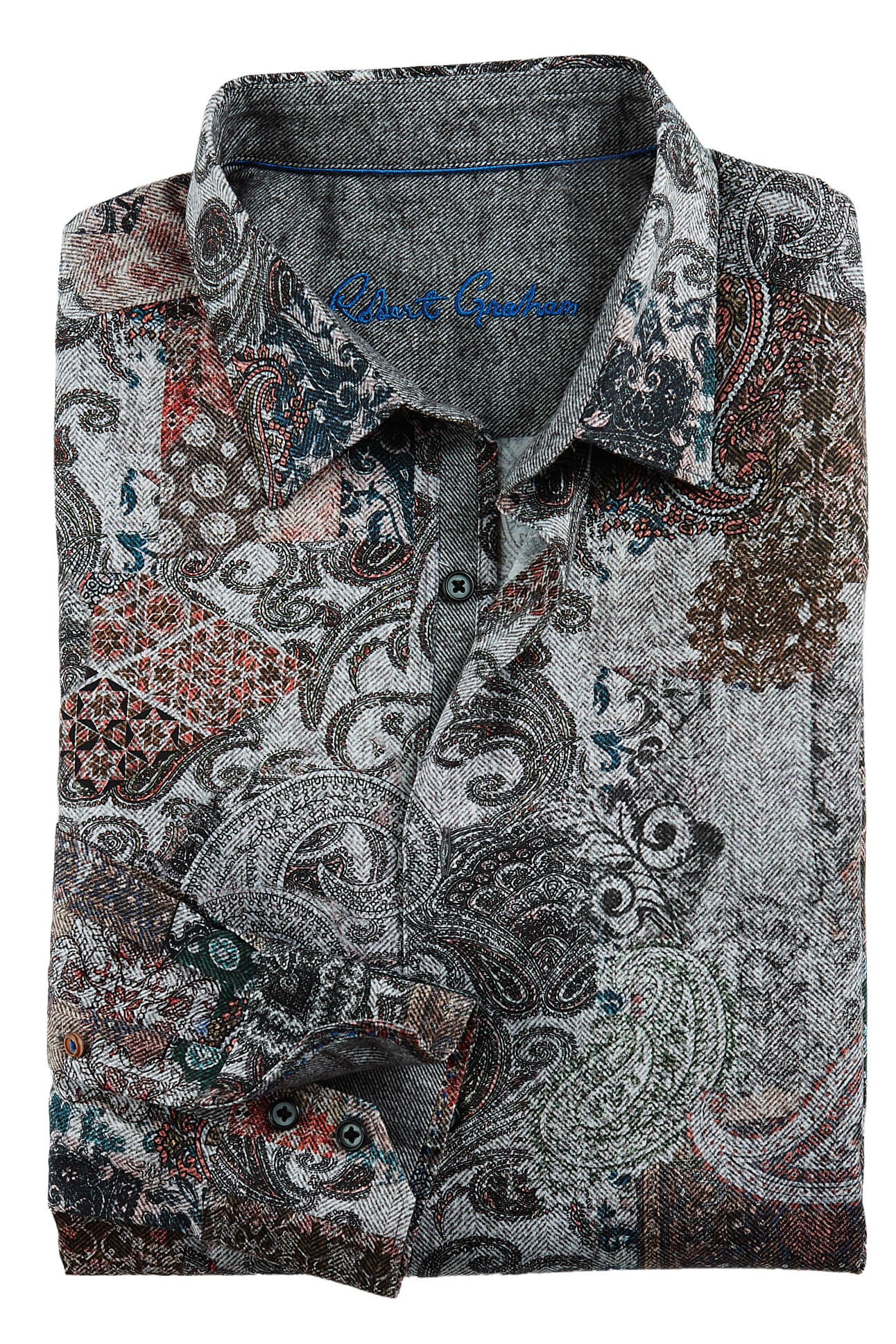 Robert Graham Long Sleeve Remsen Paisley Herringbone Shirt