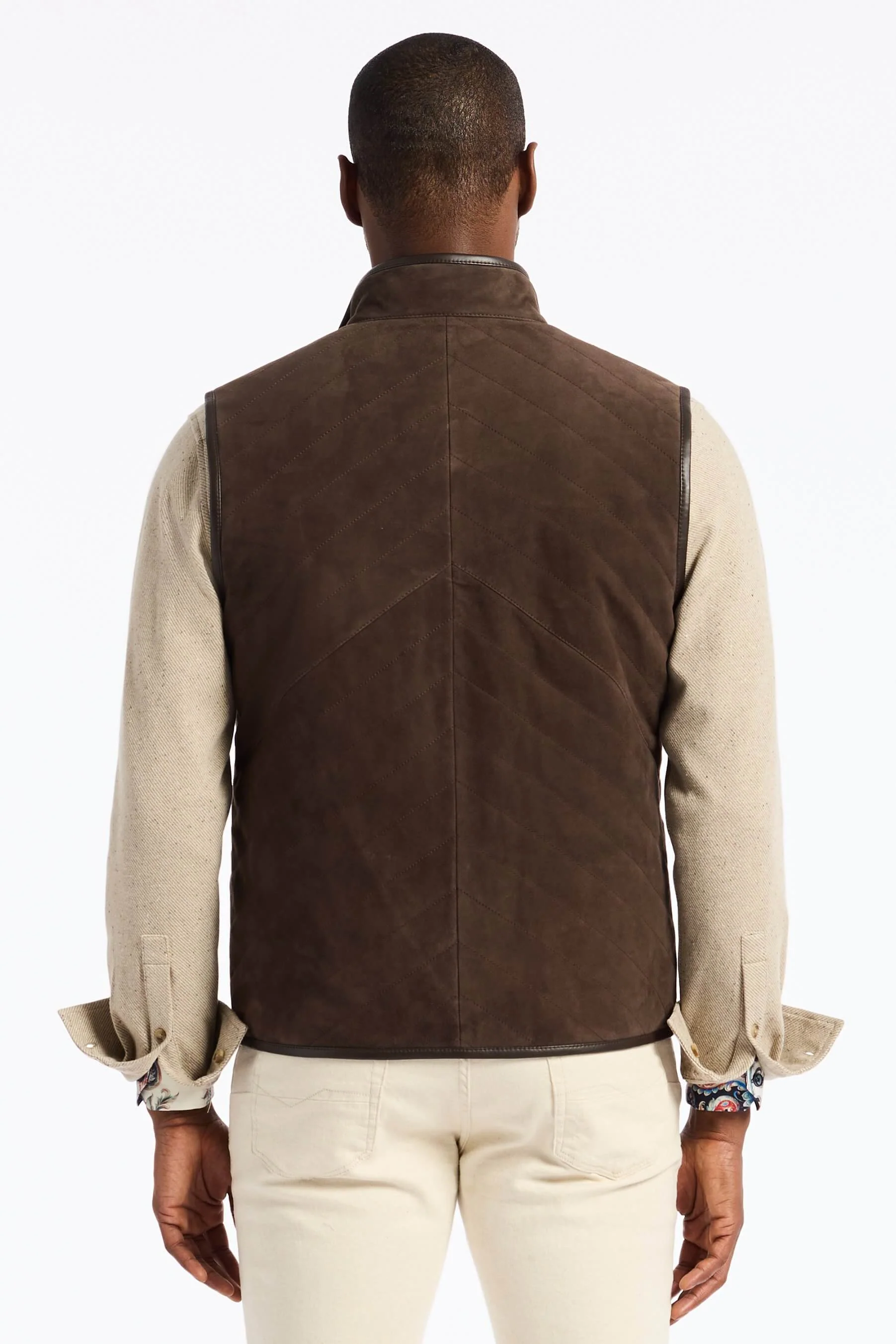 Robert Graham Cauthorne Suede Leather Vest - Image 7