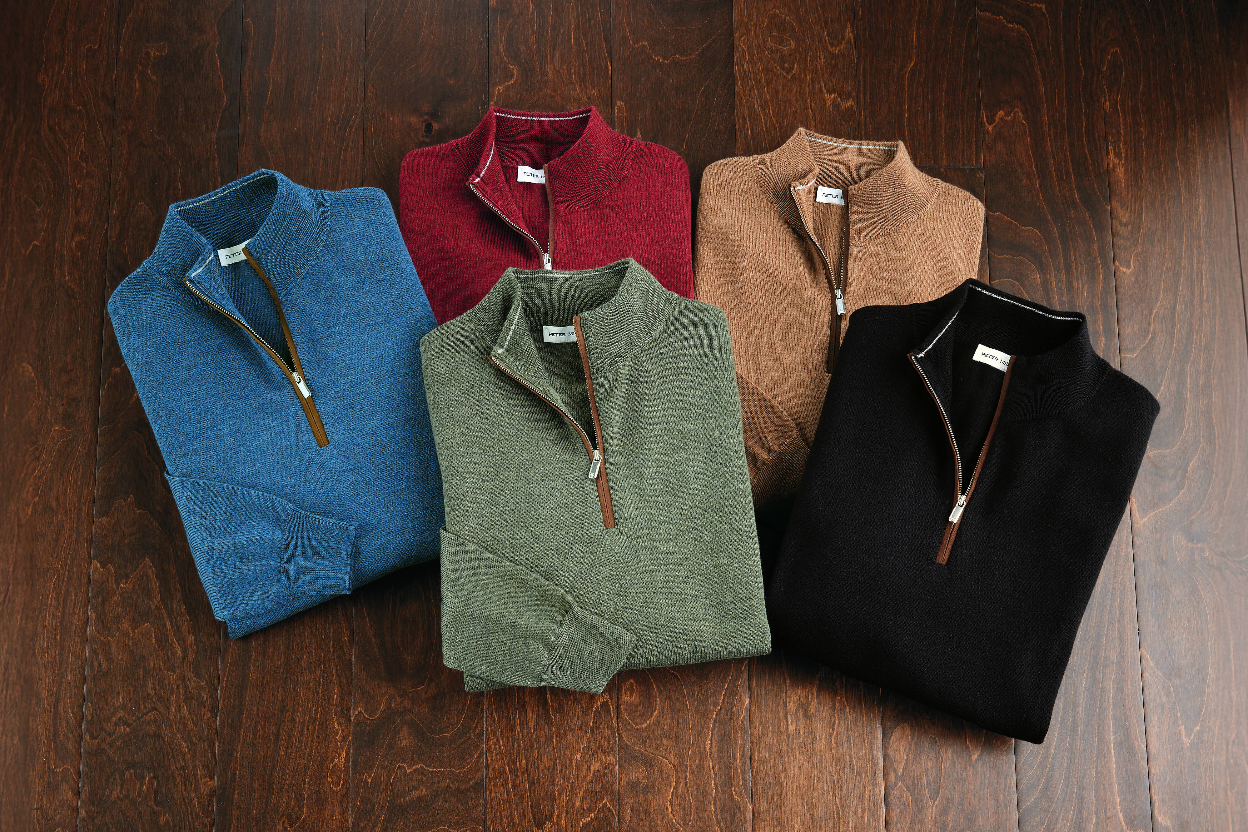 Peter Millar Autumn Crest Suede Trim 1/4 Zip
