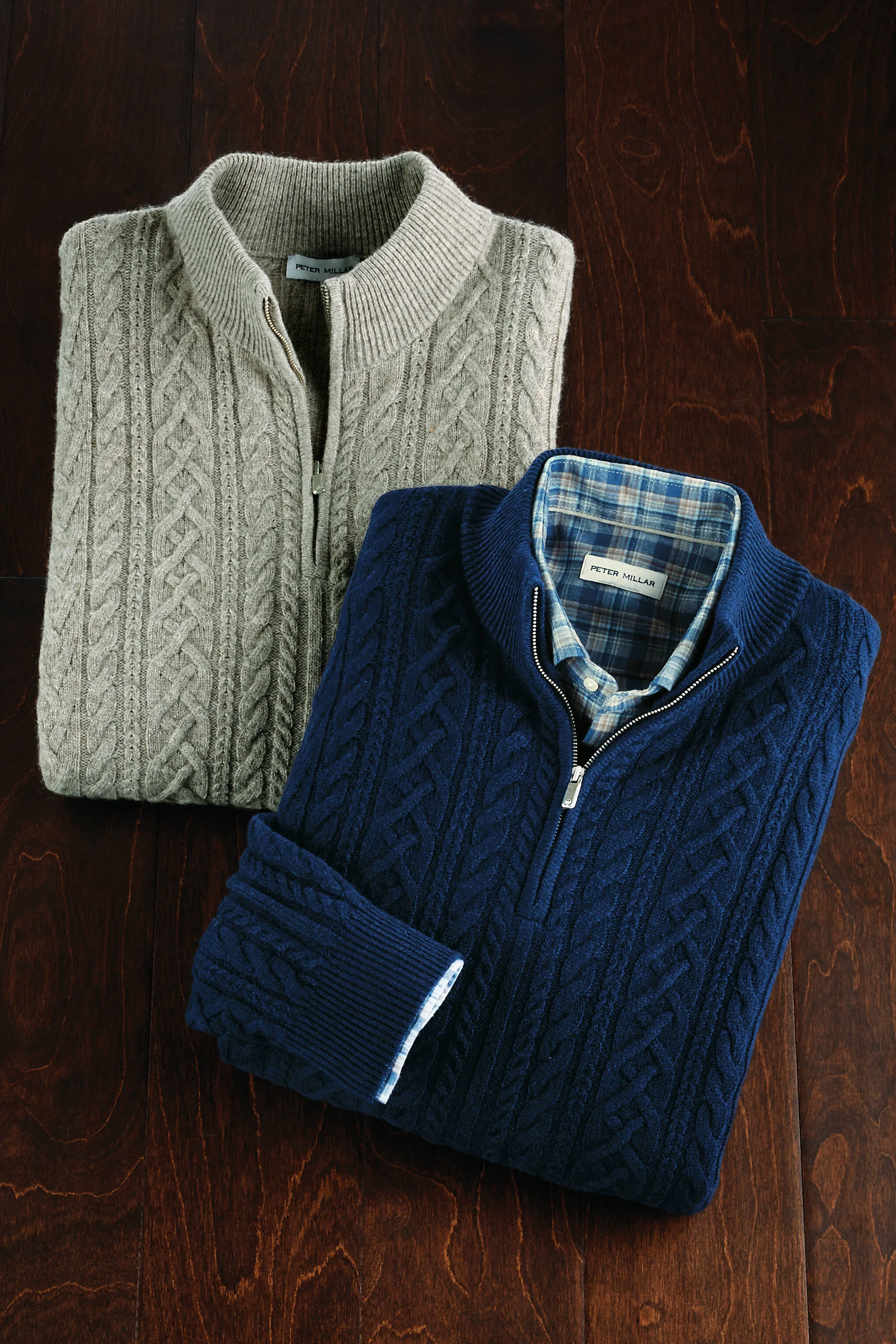 Peter Millar Crescent Ridge Cable Knit Sweater