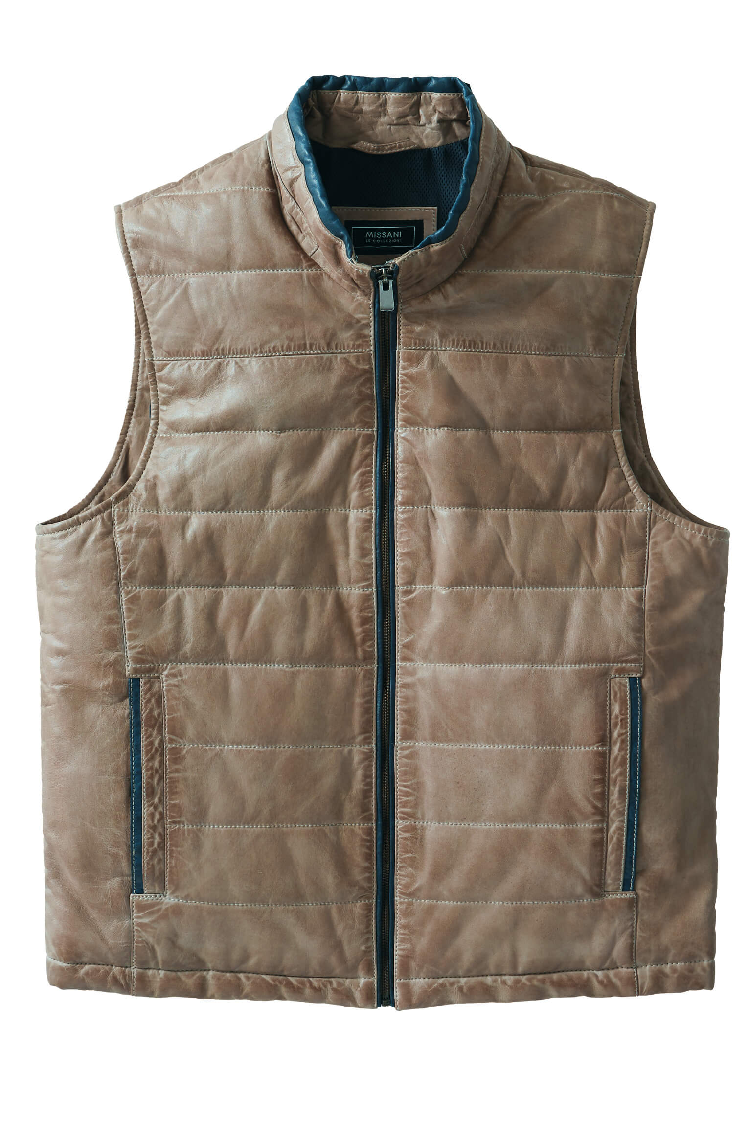 Patrick James Horizontal Quilted Leather Vest - Image 4
