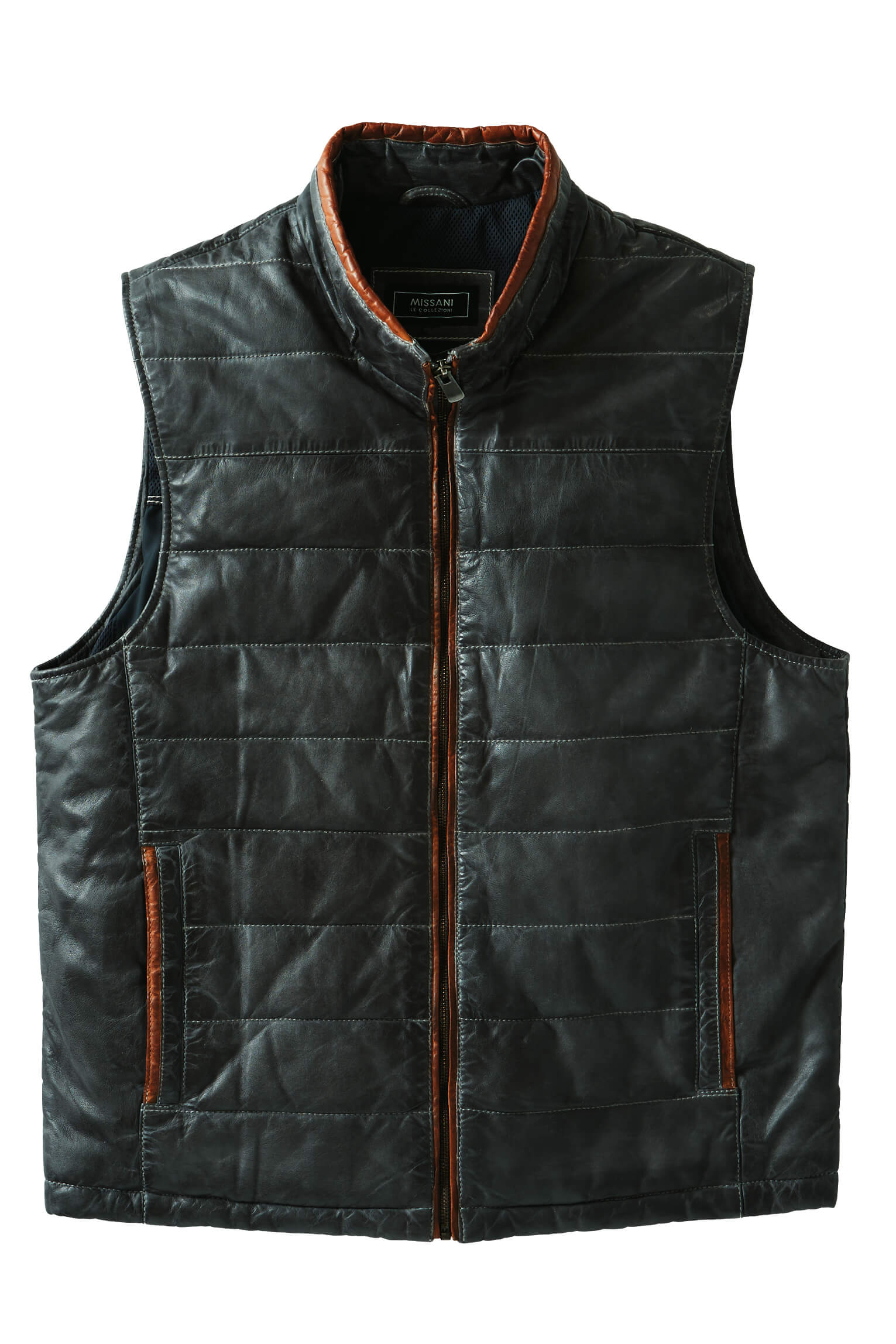 Patrick James Horizontal Quilted Leather Vest - Image 5
