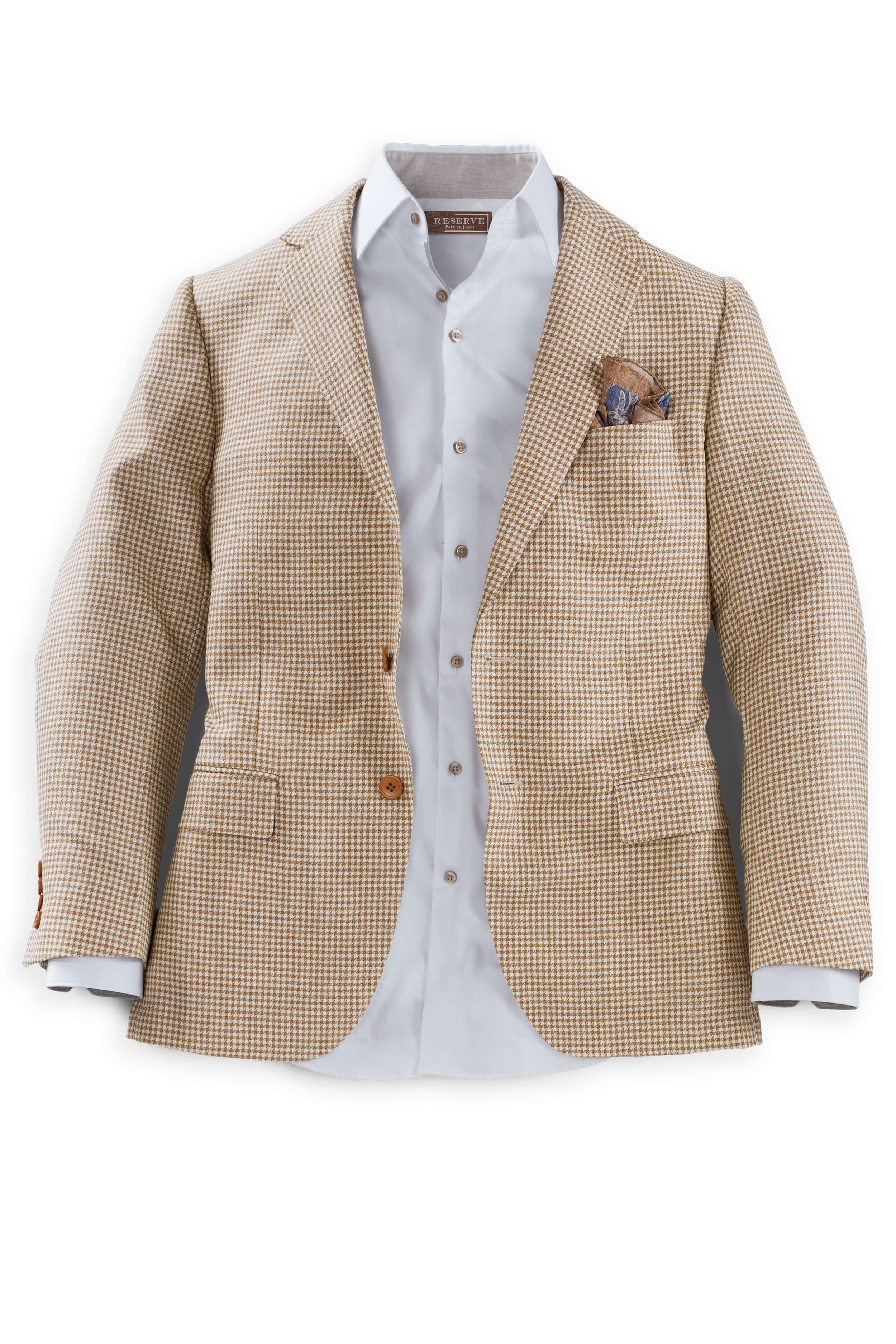 Patrick James 2 Button Side Vent Houndstooth Sport Coat