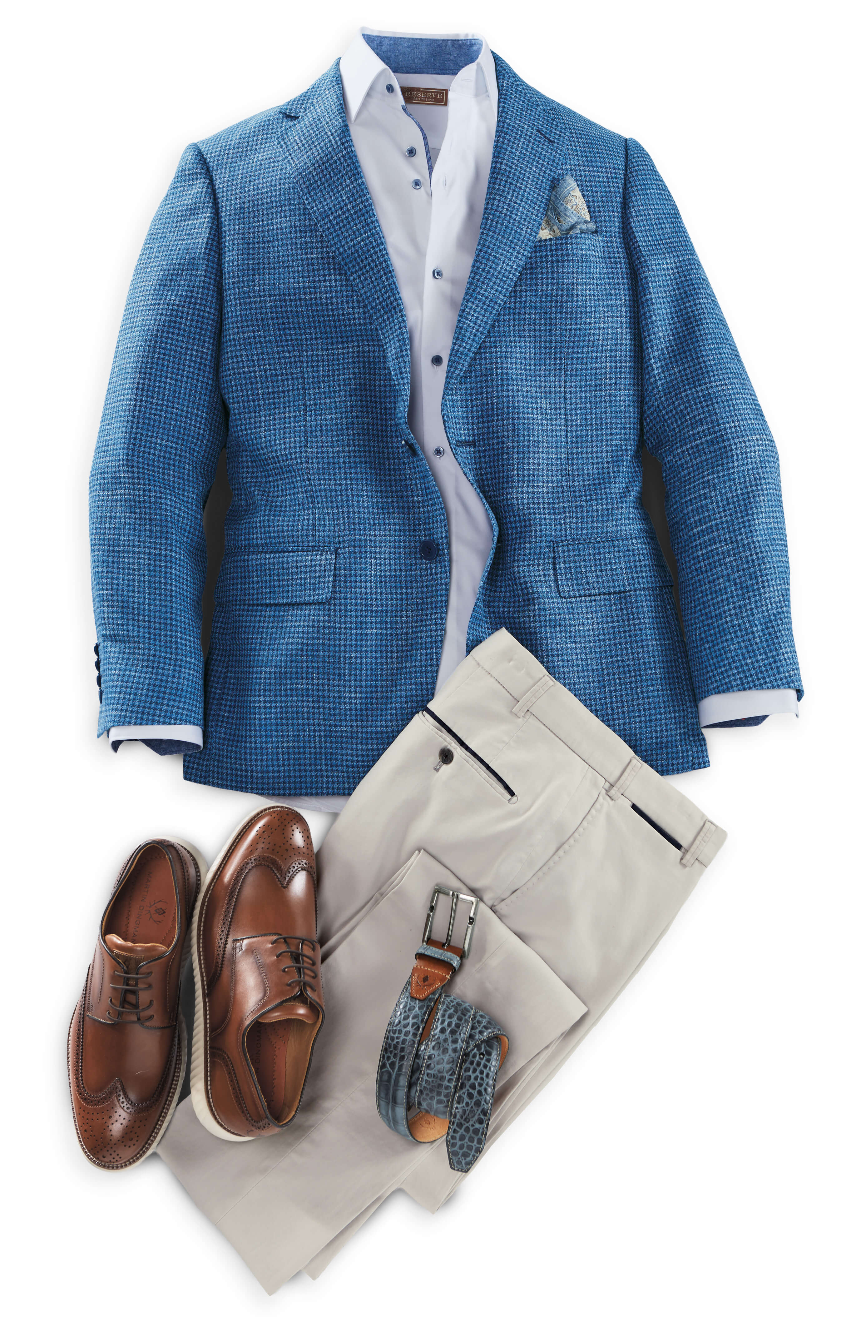 Patrick James 2 Button Side Vent Houndstooth Sport Coat - Image 2
