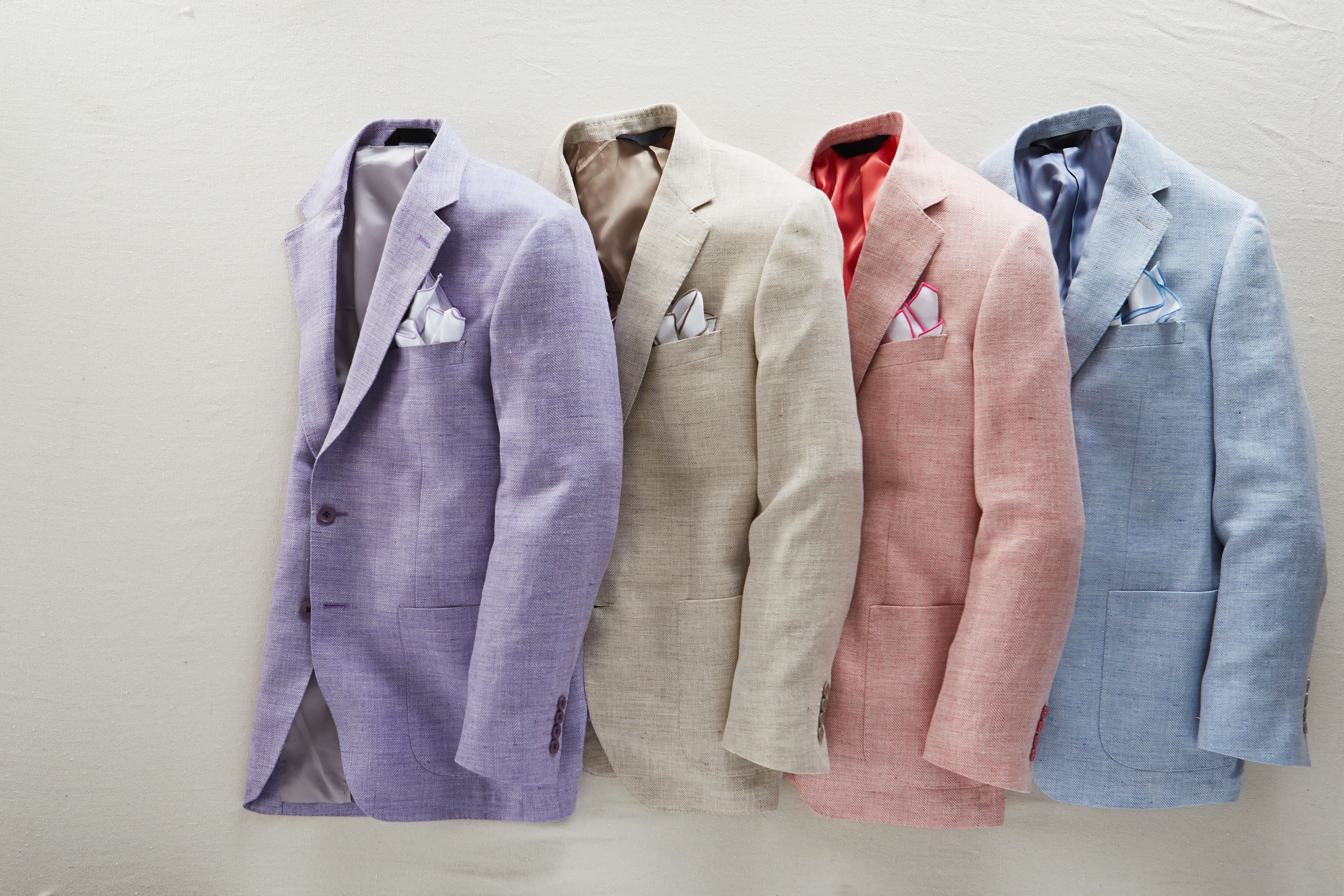 Patrick James 2 Button Side Vent Herringbone Sport Coat - Image 3