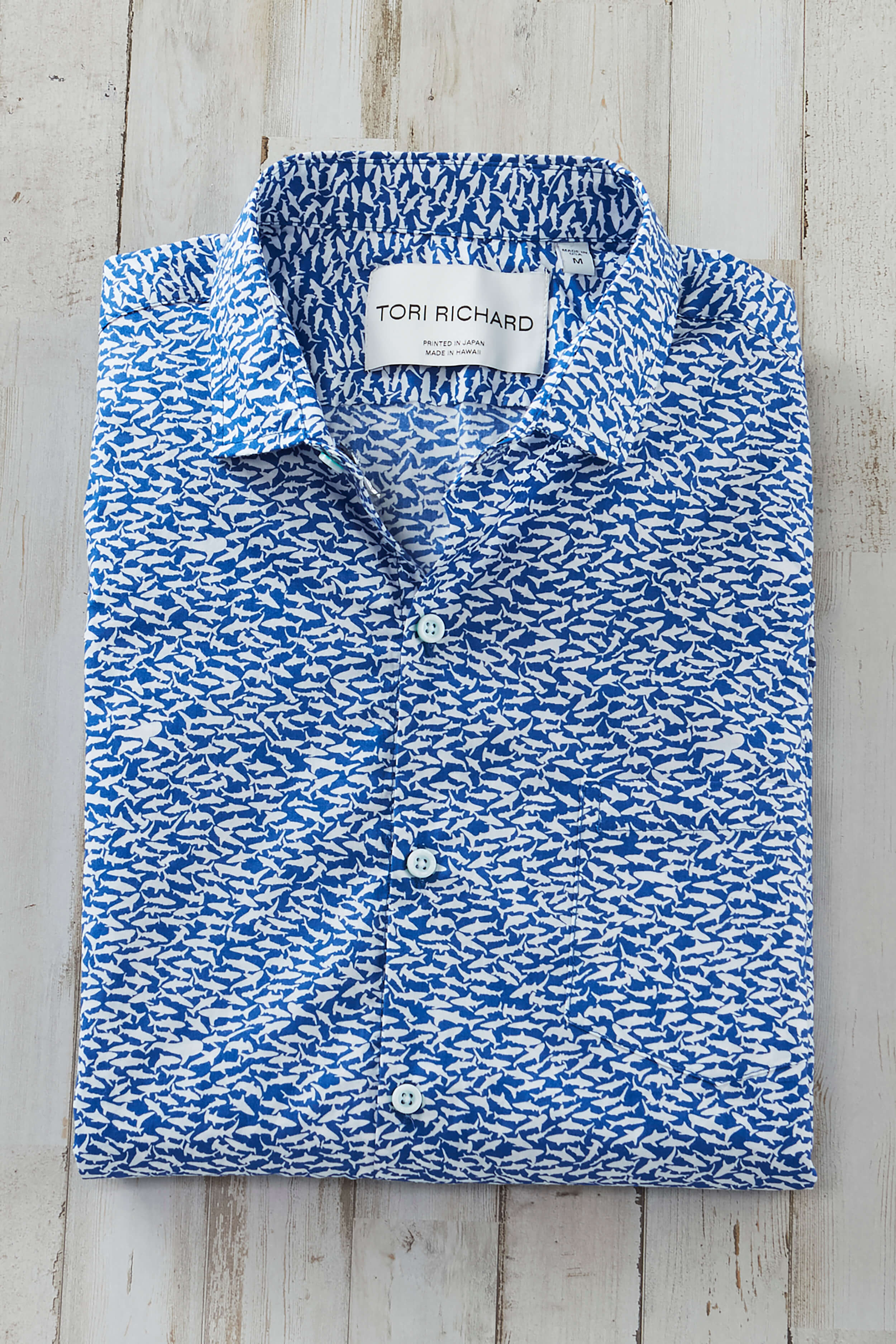 Tori Richard Short Sleeve Shark Tank Lawn Camp Shirt