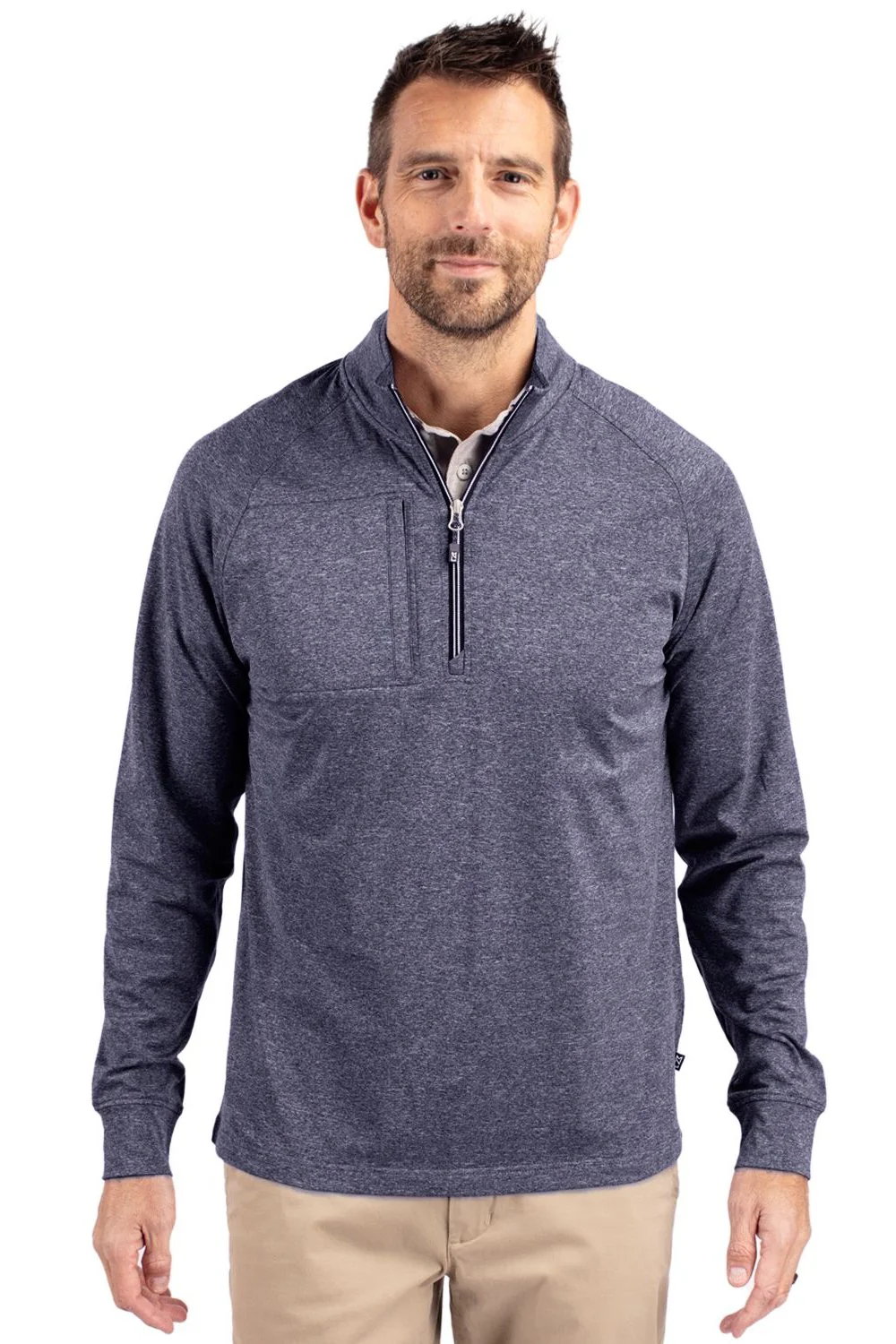 Cutter & Buck Adapt Heather Quarter Zip Pullover - Image 7