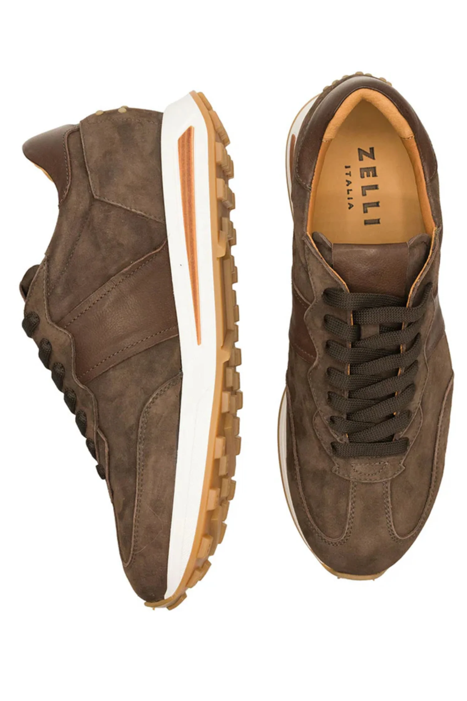 Zelli Roxi Italian Suede and Calfskin Sneaker - Image 8
