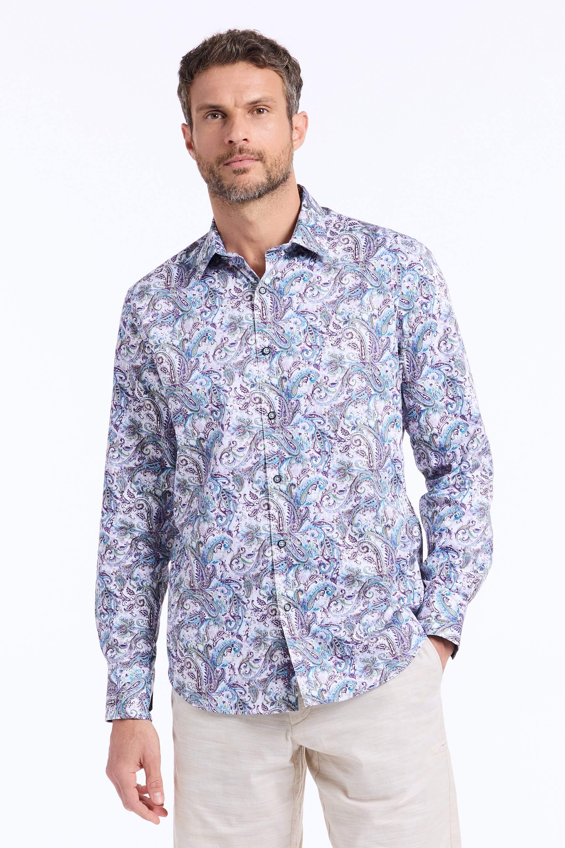 Robert Graham Long Sleeve Buckingham Woven Shirt - Image 4